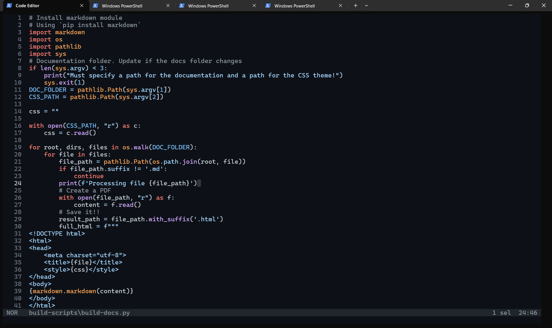 Helix editor screenshot